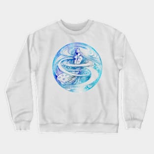 Hair Cyclone in Blue Crewneck Sweatshirt